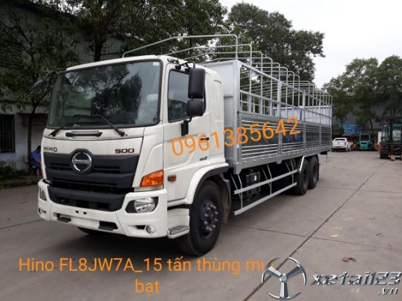 Bán xe tải Hino FL8JW7A 3 chân 15 tấn thùng mui bạt