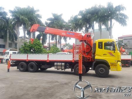 Xe Dongfeng Hoàng Huy L315 gắn cẩu tự hành Kanglim 15 tấn mới 100% chất lượng hàng đầu