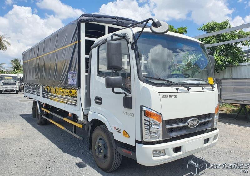 Xe tải Veam 3T5 thùng bạt dài 6m động cơ isuzu. Ngân hàng hỗ trợ đến 80% trả trước 130tr nhận xe nga