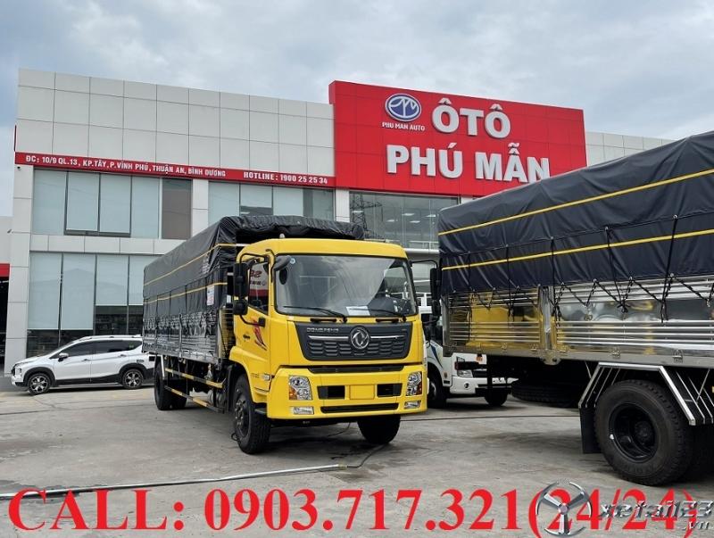 Bán xe tải DongFeng B180 tải 9T15 thùng bạt dài 7m7 xe nhập khẩu 2021
