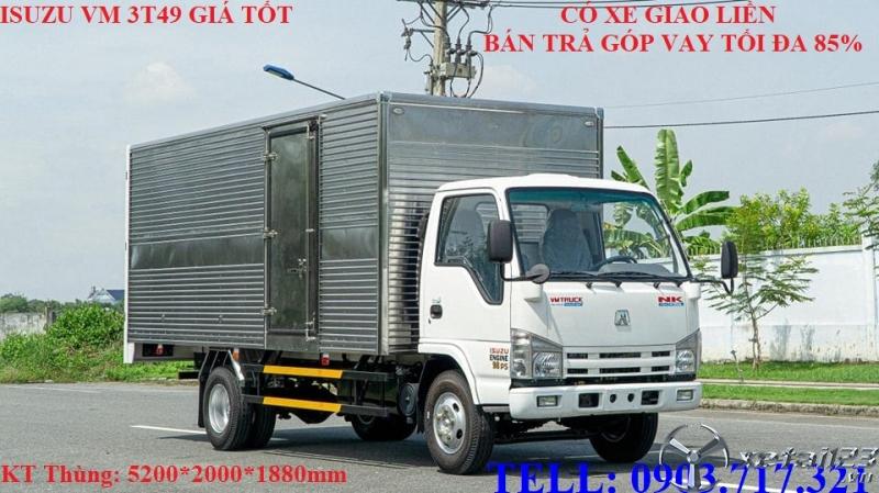 Bán xe tải Isuzu VM 3T49 thùng 5m2 siêu dài, siêu ưu đãi