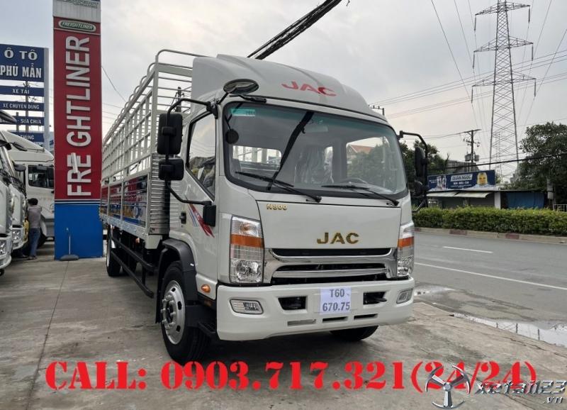 Xe tải Jac N800 thùng bạt tải trọng 8T35 thùng dài 7m6 giá tốt, giao xe nhanh