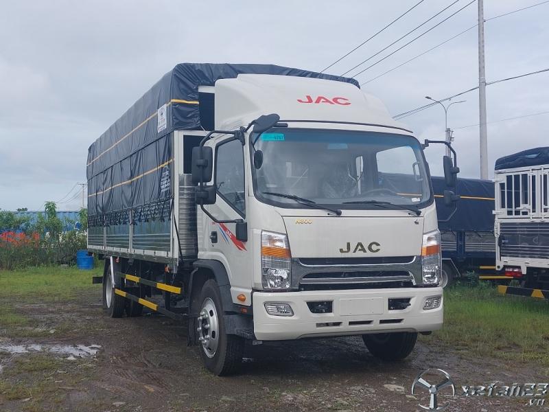 Trả trước từ 220tr nhận xe Jac N800 8 tấn thùng bạt 2022