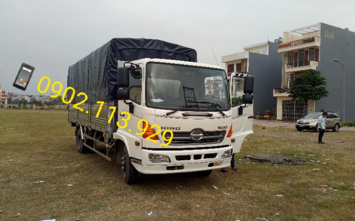 Bán xe tải Hino 6,4 tấn dài 5.7 mét thùng mui bạt FC9JJTC mới