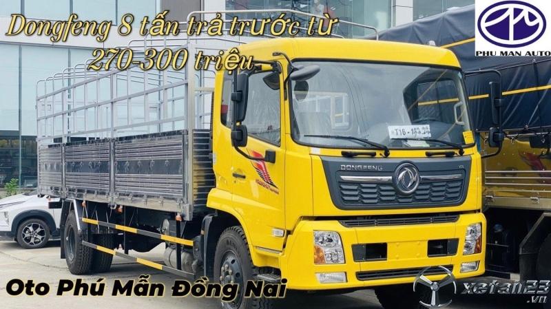 Xe tải Dongfeng B180 Hoàng Huy 8.15 tấn thùng mui bạt 9m5 sẵn lô Đồng Nai