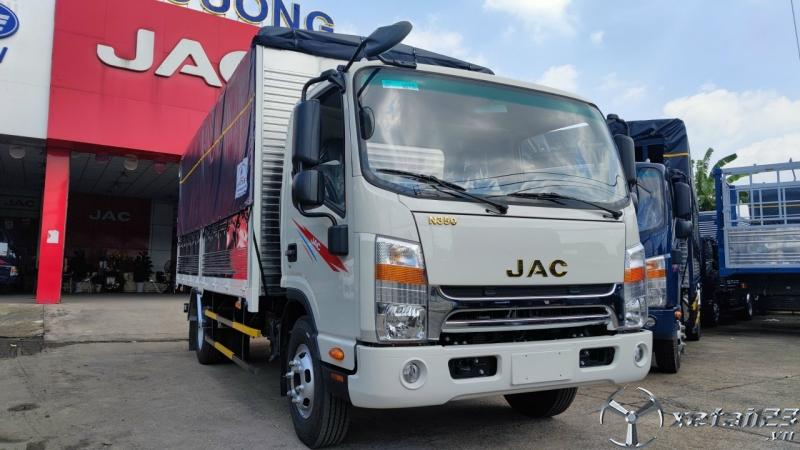xe tải JAC N350Plus 3T5 thùng bạt 5m25 lọt lòng