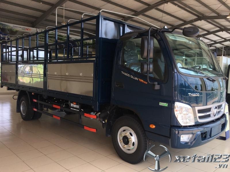 Bán xe tải 7 tấn thùng mui bạt Thaco Ollin120 máy điện giá tốt