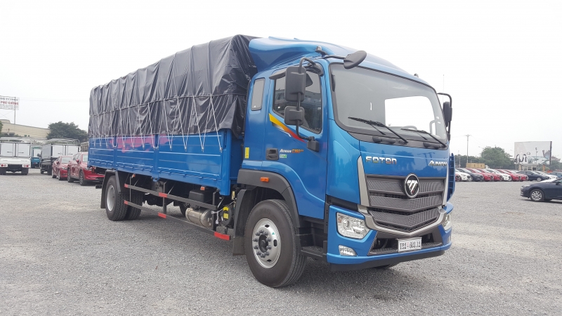 Bán xe tải 9.,1 tấn Thaco  Foton Auman C160 thùng mui bạt, xe đẹp giá tốt