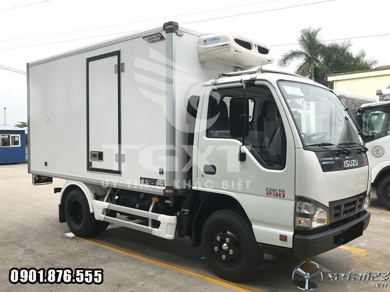 Xe đông lạnh Isuzu QKR230/ xe tải 1T5 thùng dài 3m6/ ngân hàng vay cao