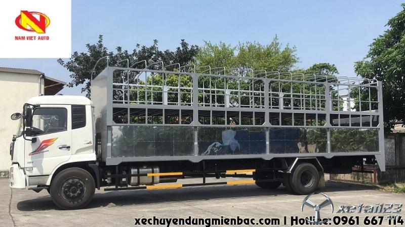 Bán xe chở xe máy Dongfeng B180 có bửng nâng , thùng mui bạt siêu dài 9,7m mới