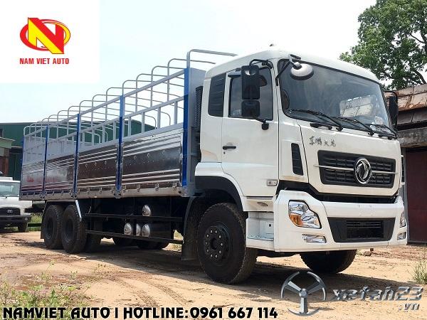 Bán xe tải 3 chân Dongfeng máy 270 HP nhập khẩu mới ,thùng dài 8,9 m.Hỗ trợ cho vay trả góp