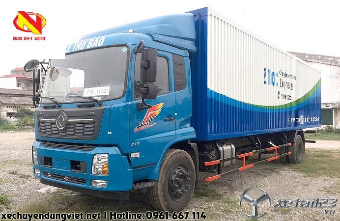 Xe tải thùng kín Dongfeng B180  mới tải trọng 7 tấn siêu dài 9,7m.Hỗ trợ cho vay trả góp lên tới 75 
