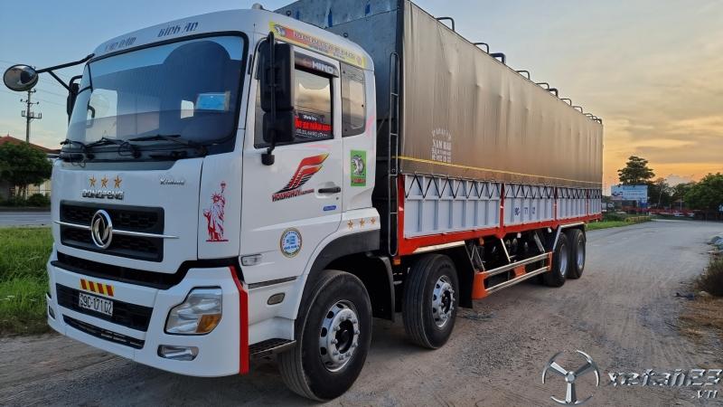 Bán xe Dongfeng nhập khẩu 4 chân sx 2014 , đăng kí 2015 thùng mui bạt dài 10m