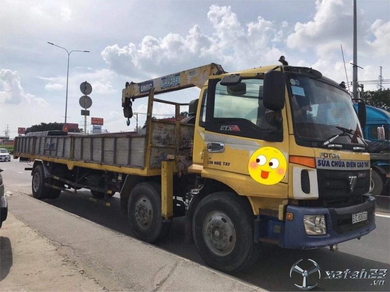 Xe tải cẩu 9 tấn Thaco Foton đời 2010 lên đời cần bán giá 490 triệu, sẵn xe giao ngay